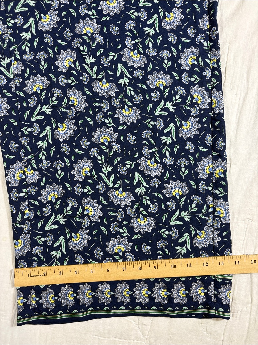 NWT Max Studio Plus Size 2X Navy Blue Floral Wide Leg Resortwear Palazzo Pants - Picture 8 of 12